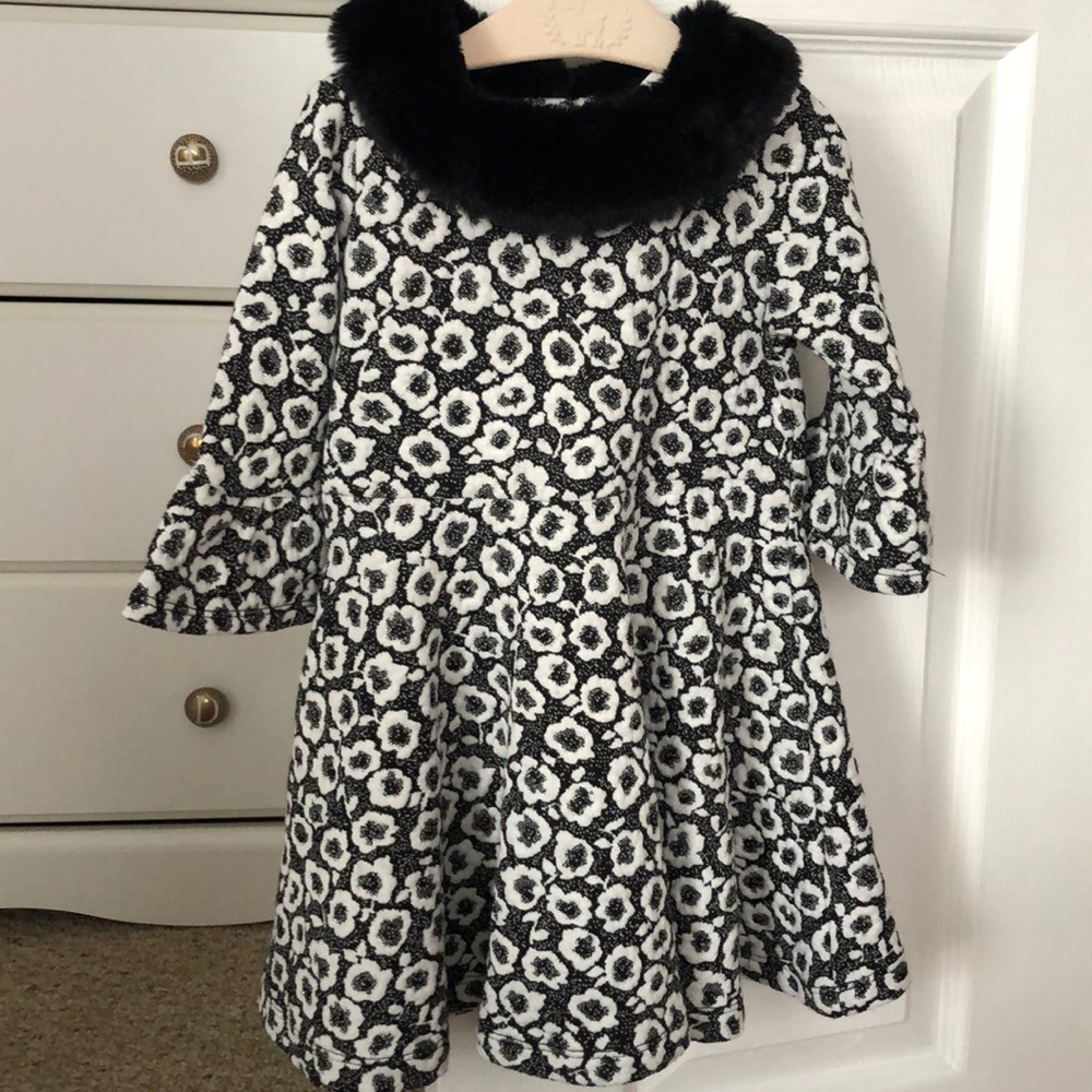 Janie and jack black floral dress